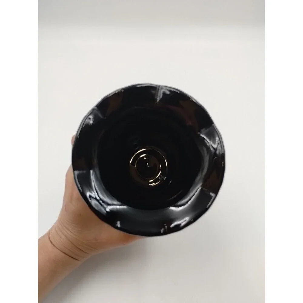Vintage Ebony Black  Vase 5.5